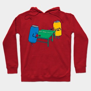 Beer Cans Playing Beer Pong Funny Graphic Design Hoodie